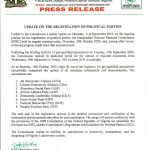 INEC Update On Registration Of Political Parties