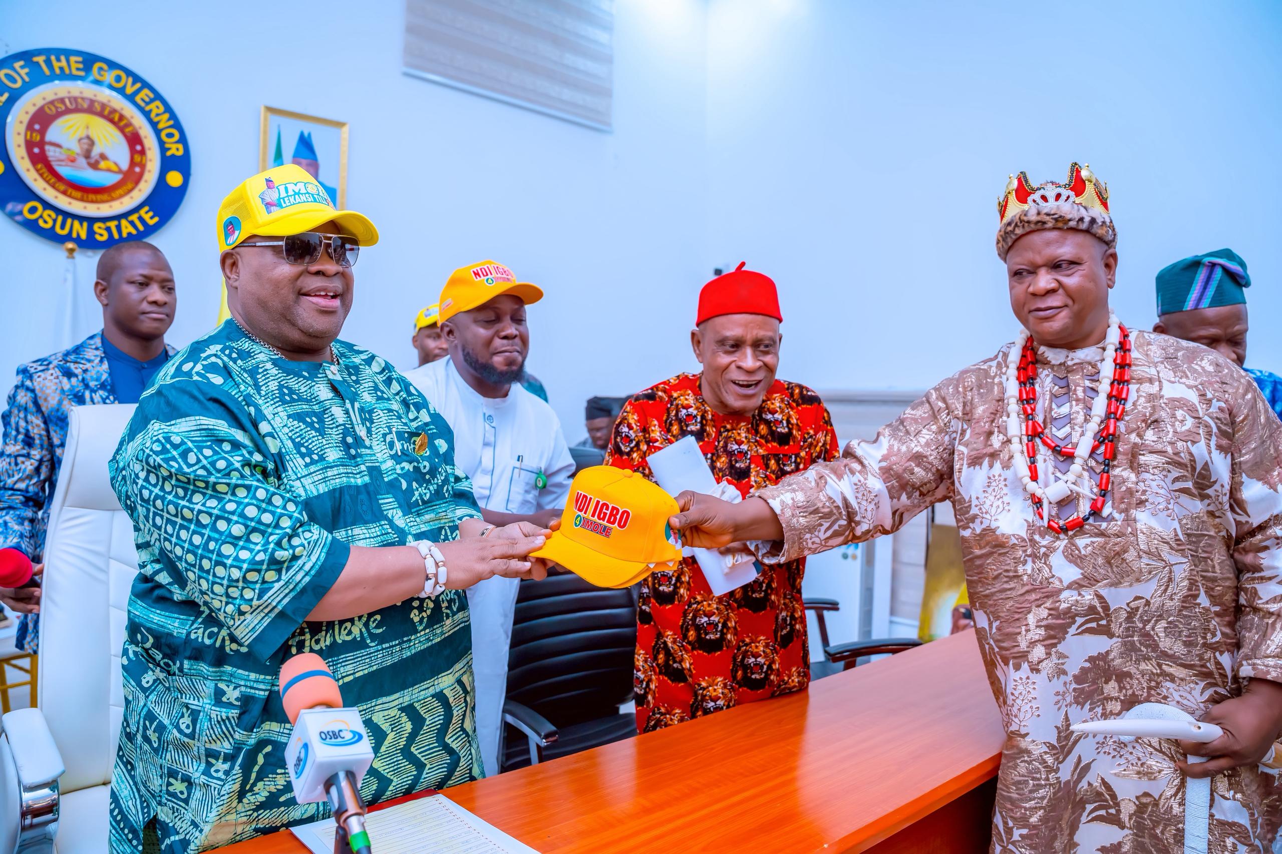 2026 Governorship Race:  Osun Ndigbo Declares Support  For Adeleke’s Second Term  Bid-By Mallam Olawale Rasheed